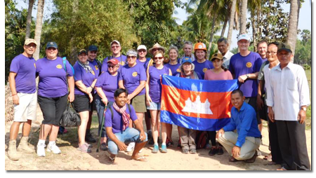 Rotary Wheels for Learning Team 2018 at Banyan Learning Tree school in Ta Prom