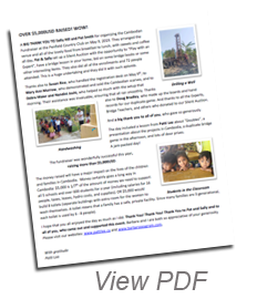 Cambodia Fundraiser Thank You
