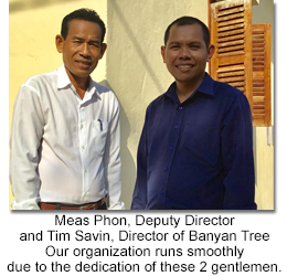 Meas Phon, Deputy Director and Tim Savin, Director of Banyan Tree